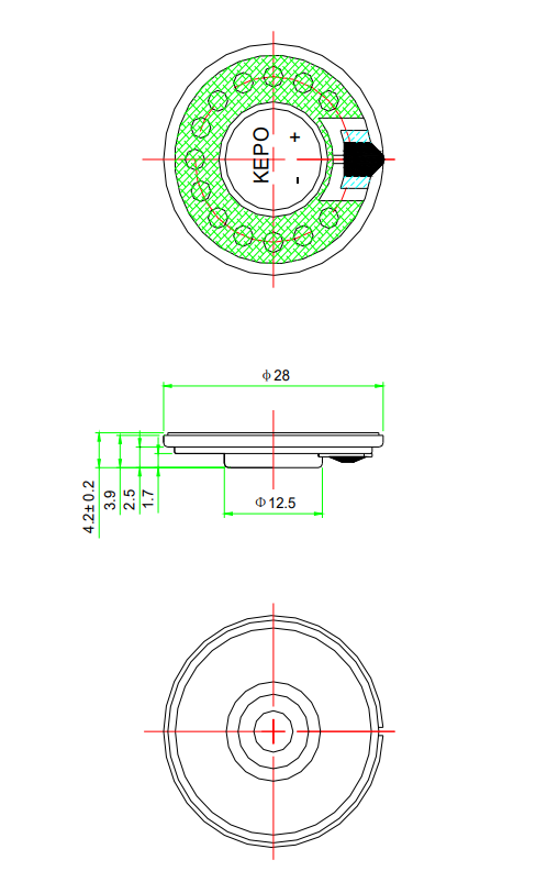 Dimension du produit de sécurité des haut-parleurs KP2848SP5