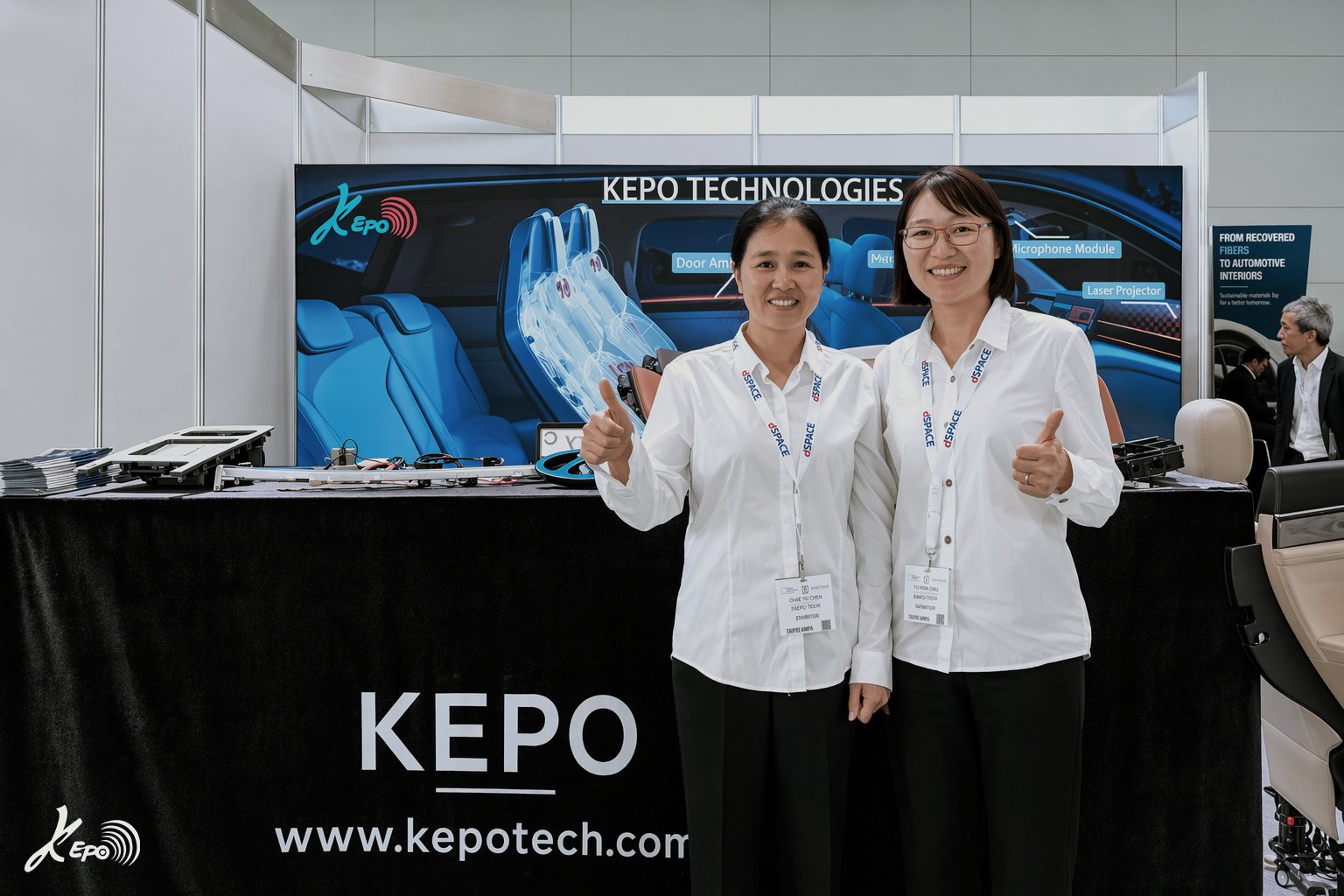 KEPO Technologies team at Automotive Interiors EXPO Europe 2026, Booth 3118